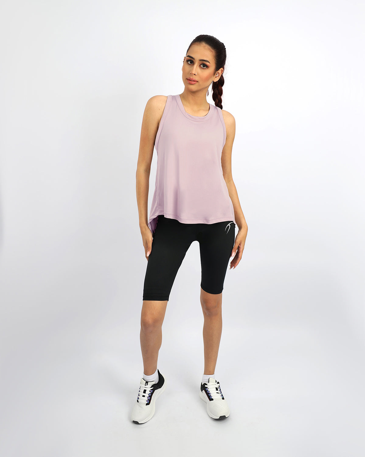 Women's Cross Back Gray Top-Atum -50180492