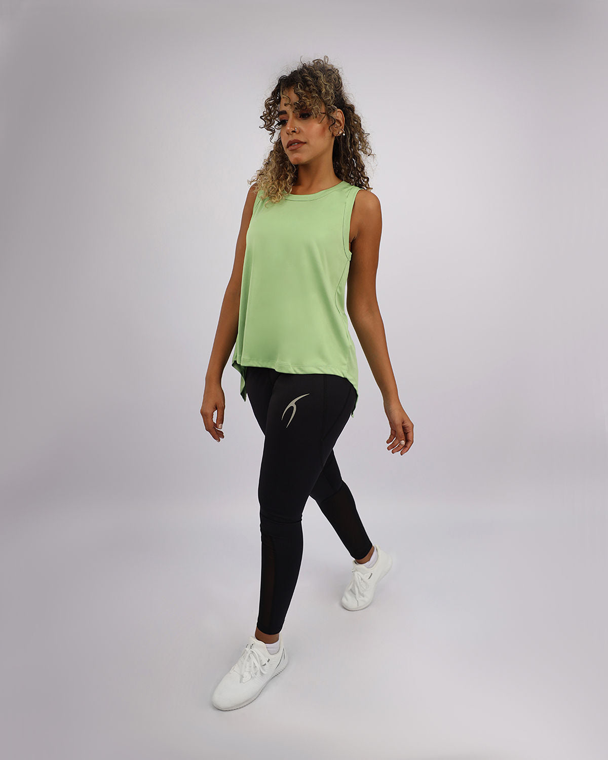 Women's Cross Back Green Top
