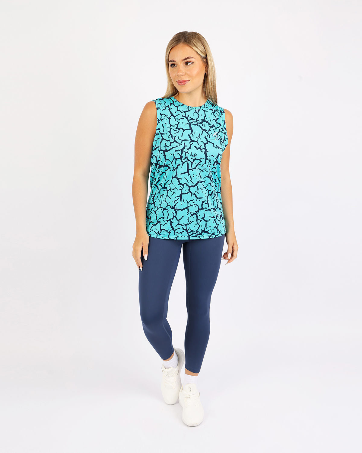 Hyper Sleeveless Turquoise Tank Top-Atum -45299176