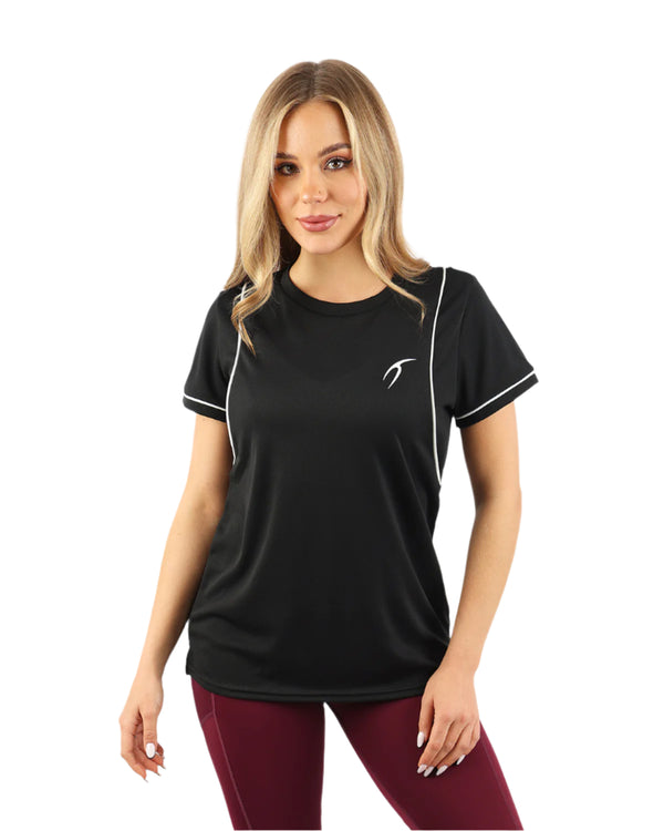 Ultra-Soft Cropped Black T-Shirt-Atum -46760183