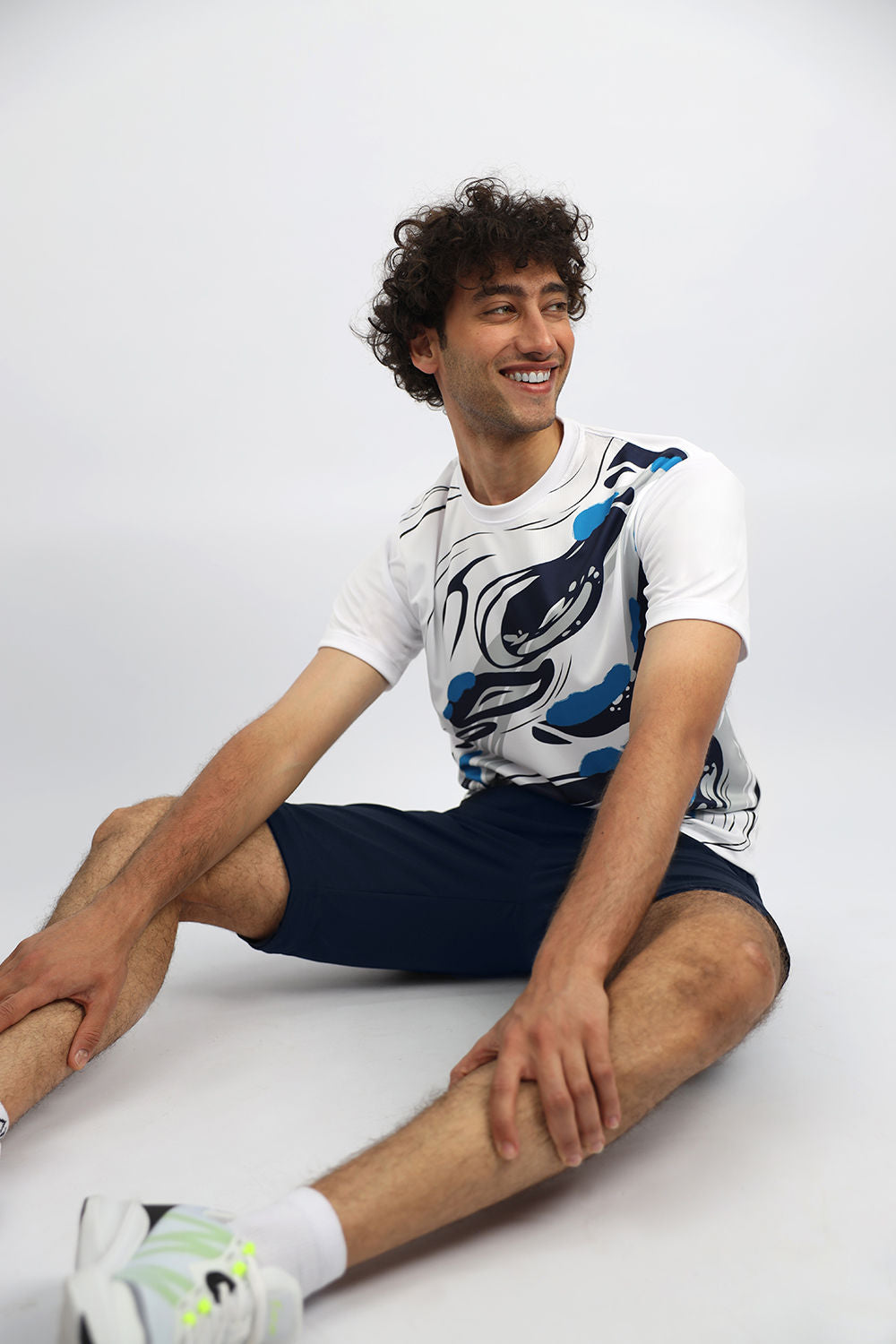 Men's Crew-Neck White T-Shirt-Atum -50123344