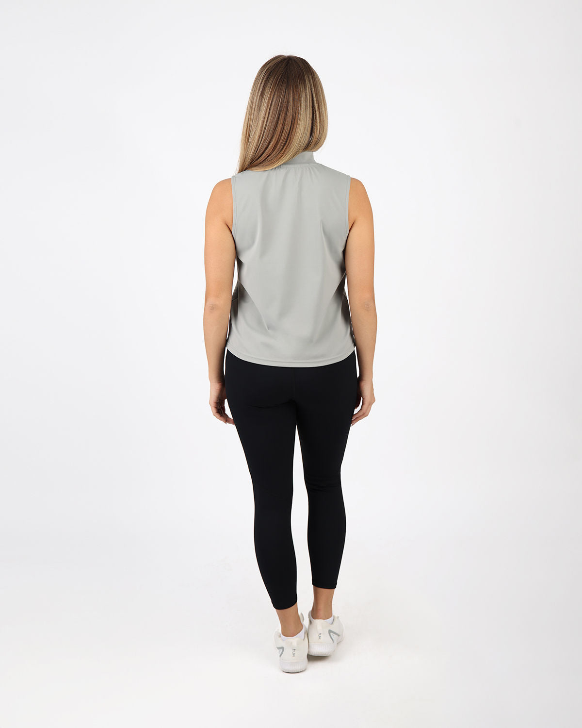 Sleeveless Training Gray Tank Top-Atum -59094160