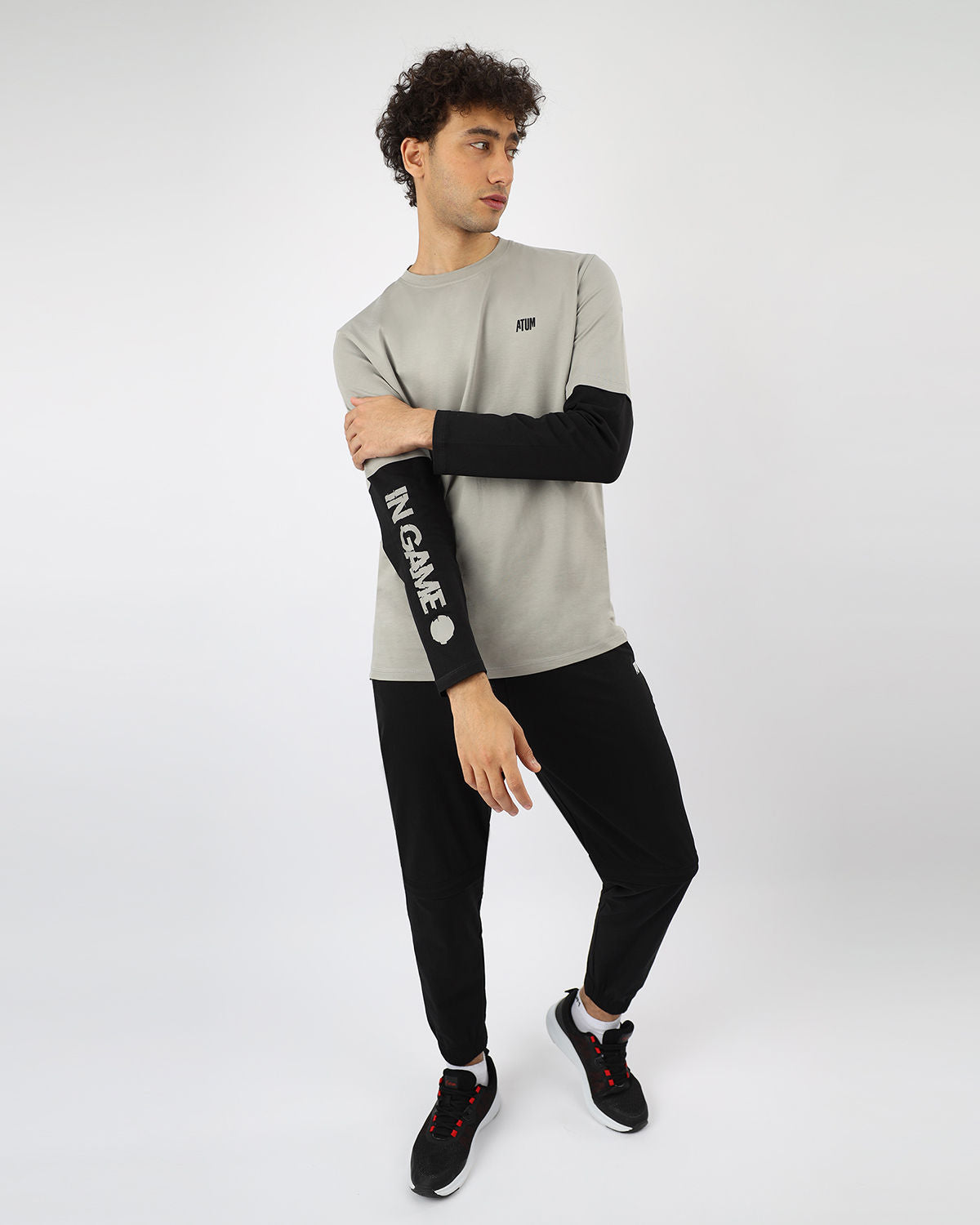 Men's Cotton Gray T-Shirt-Atum -63099599