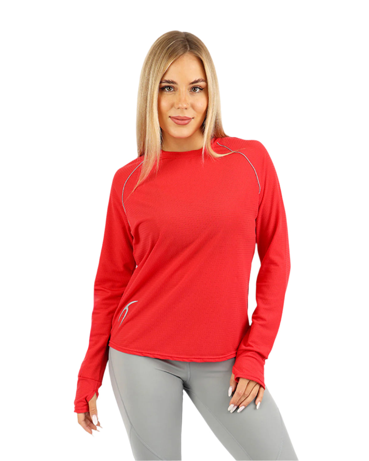 Long-Sleeve Training Red Top-Atum -77023648