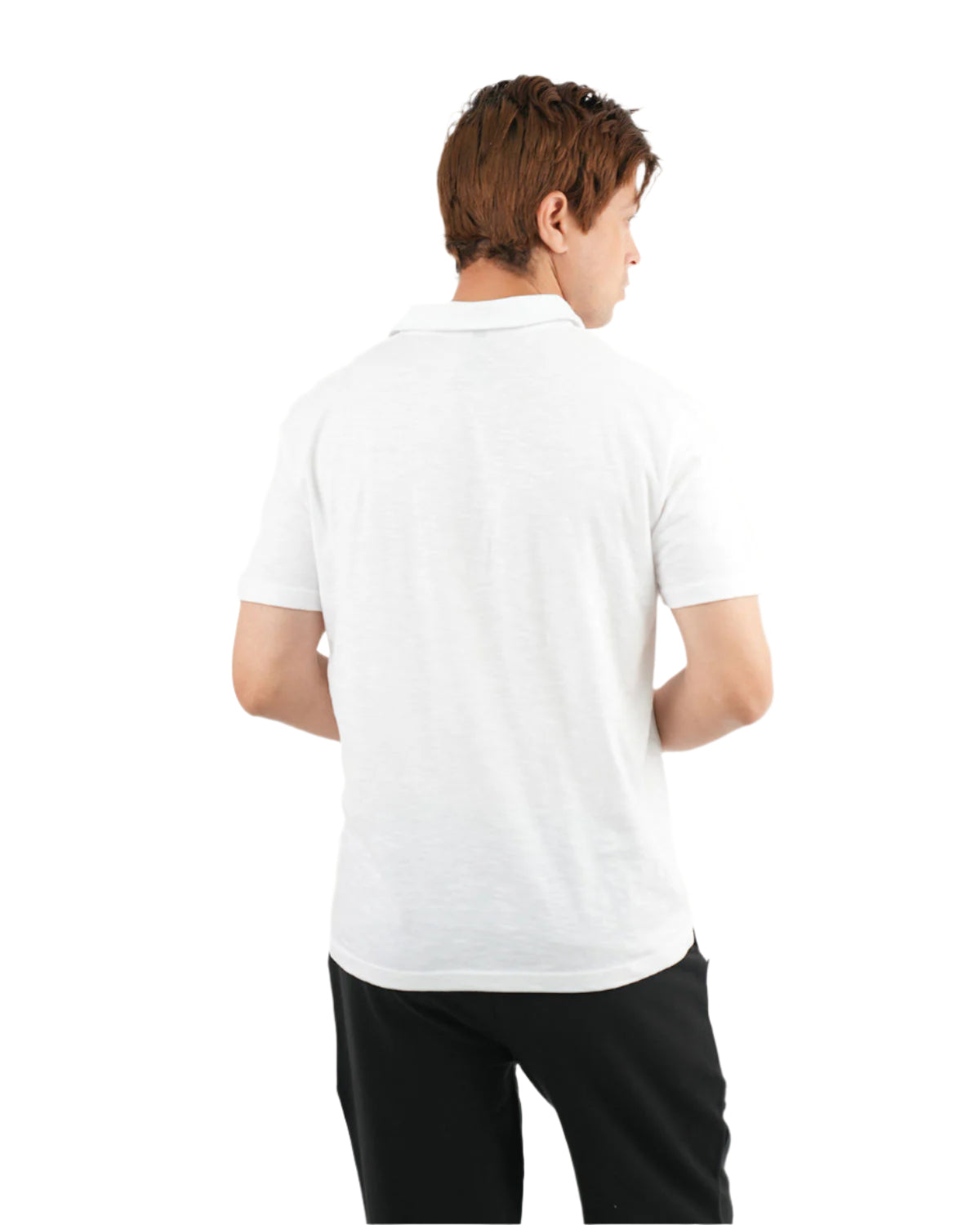 Comfort Slub White Polo Shirt-Atum -91255300