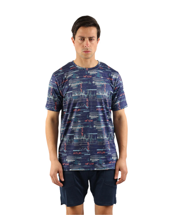 Cyberwave Men's Navy T-Shirt-Atum -38823329