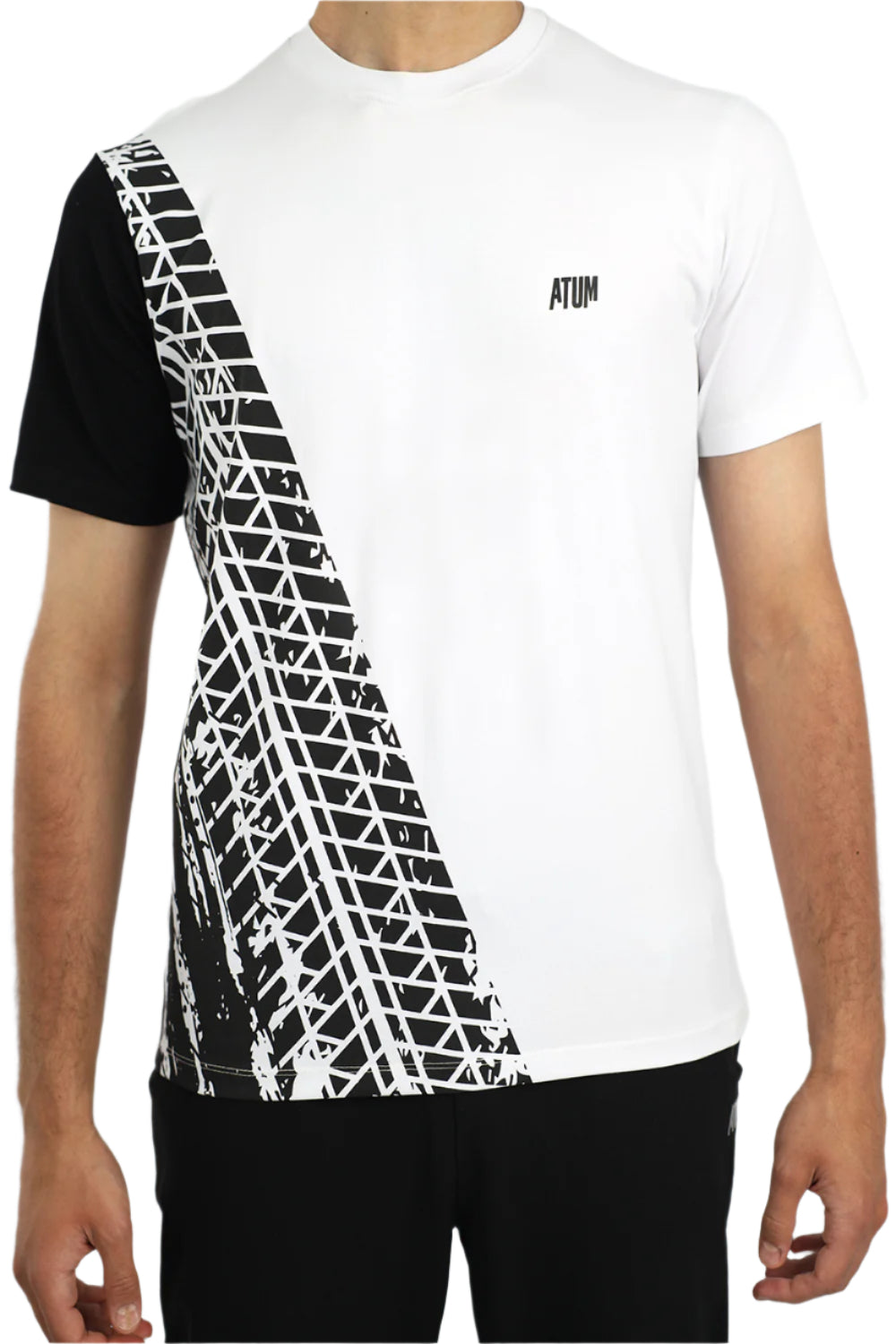Futuristic Crew-Neck White T-Shirt-Atum -1957211