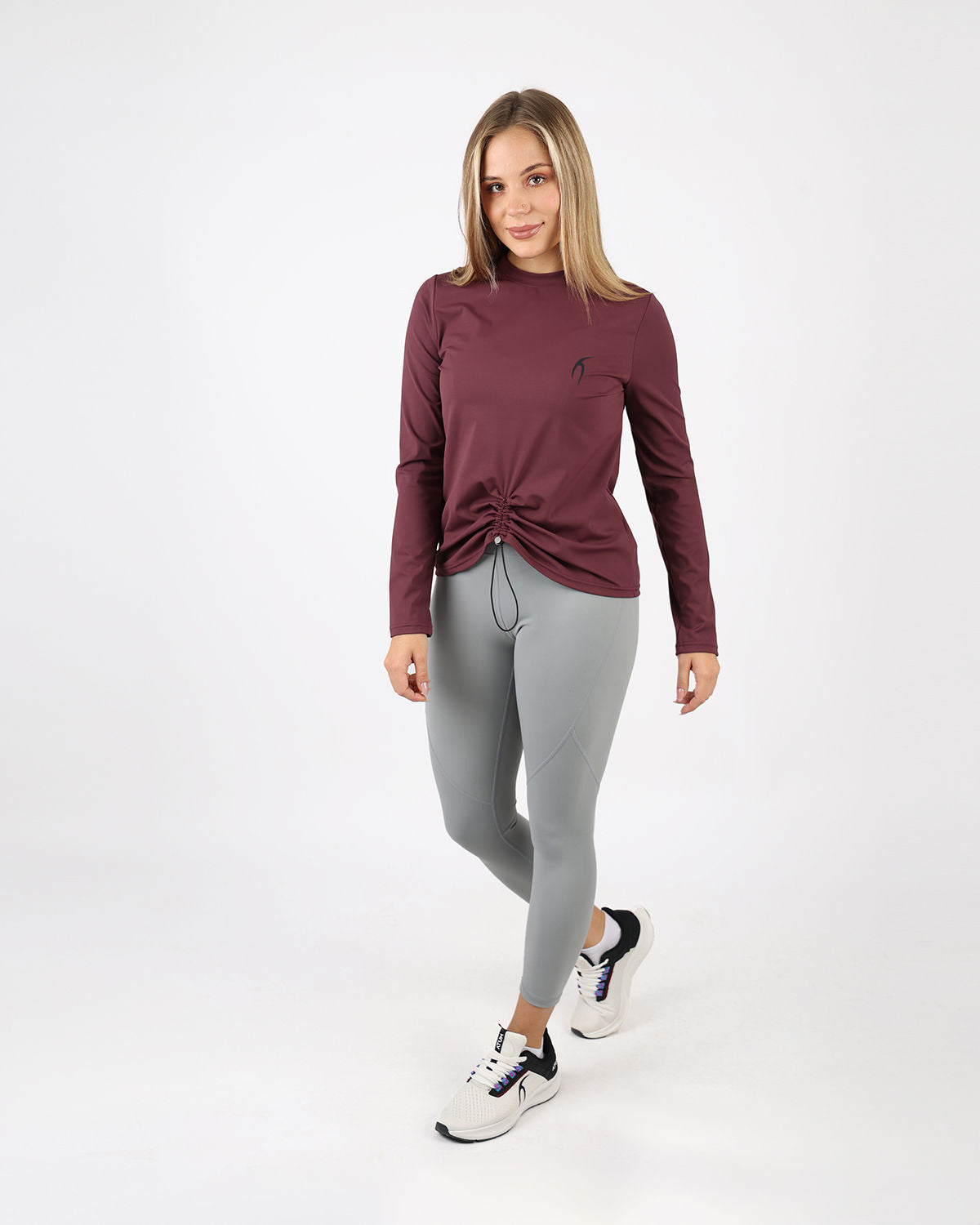 Training Long-Sleeve Burgundy T-Shirt-Atum -25304864