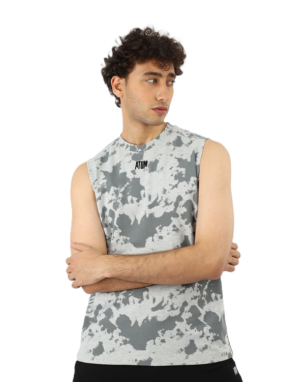 Men's Essential Gray Tank Top-Atum -58025480