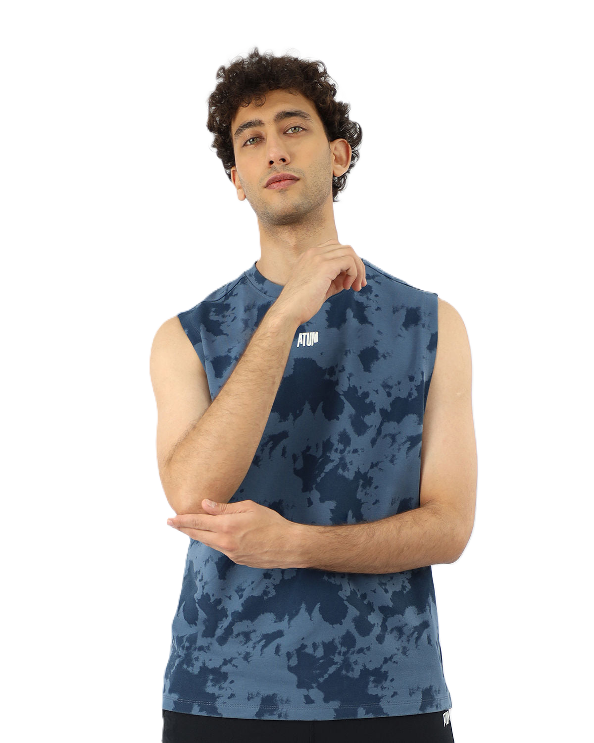 Men's Essential Navy Tank Top-Atum -41636244
