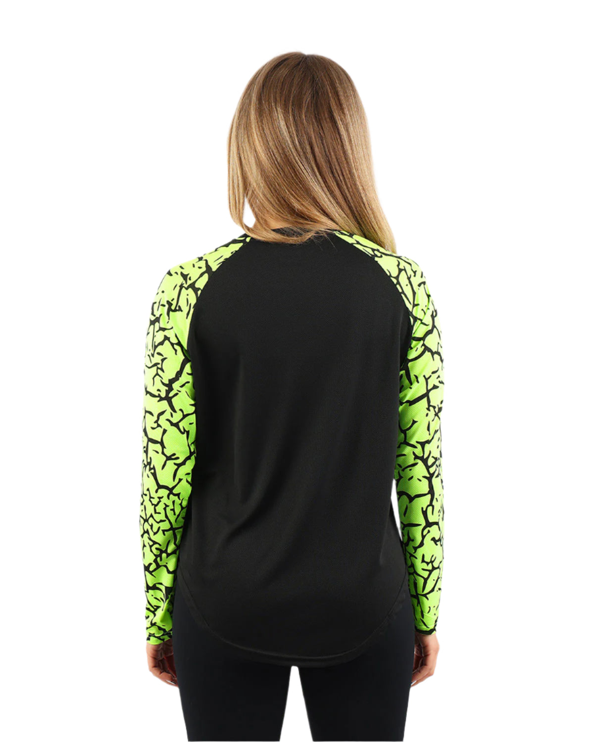 Crew Neck Long Sleeve Green Top-Atum -64941844