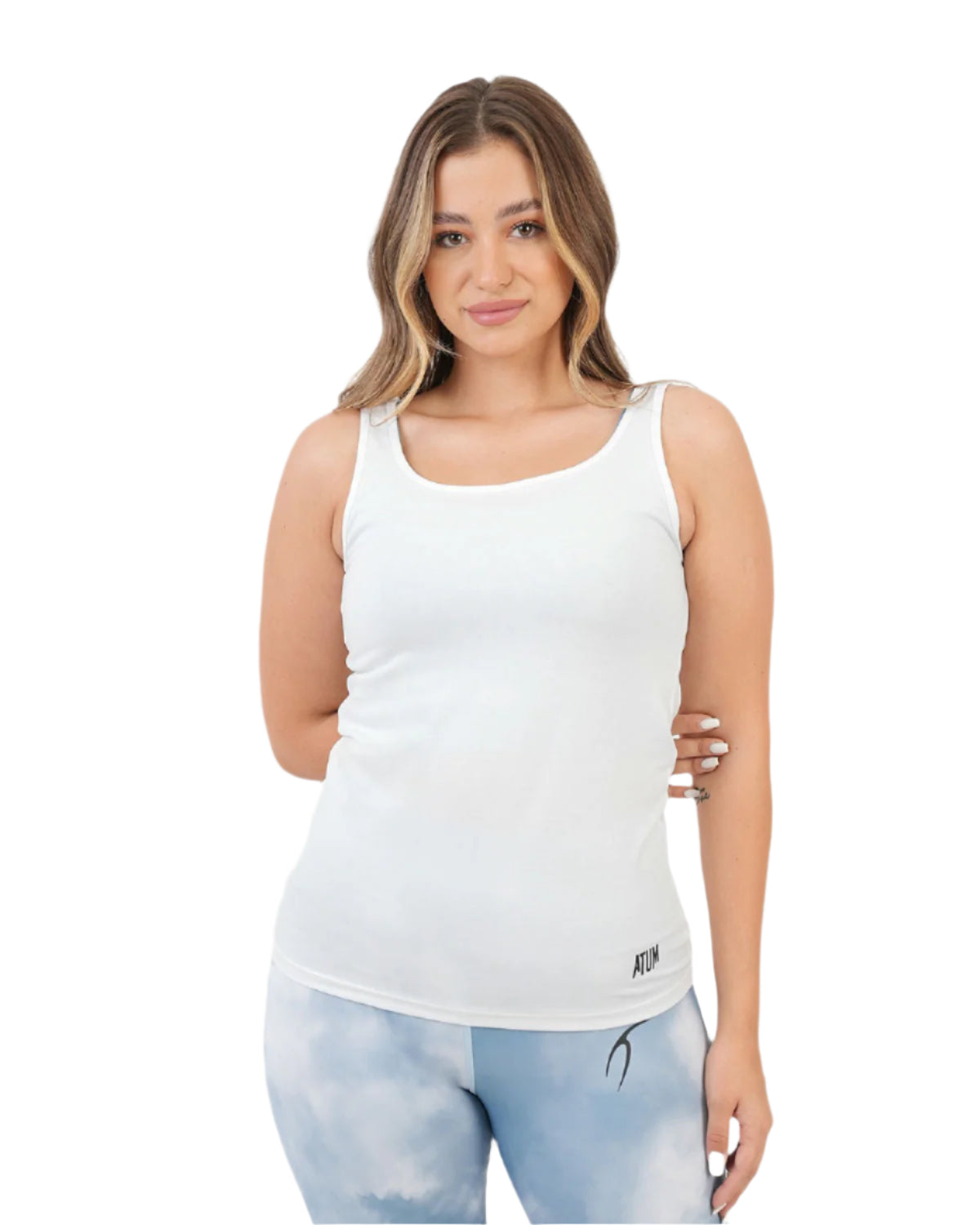 Basic White Tank Top-Atum -67829961