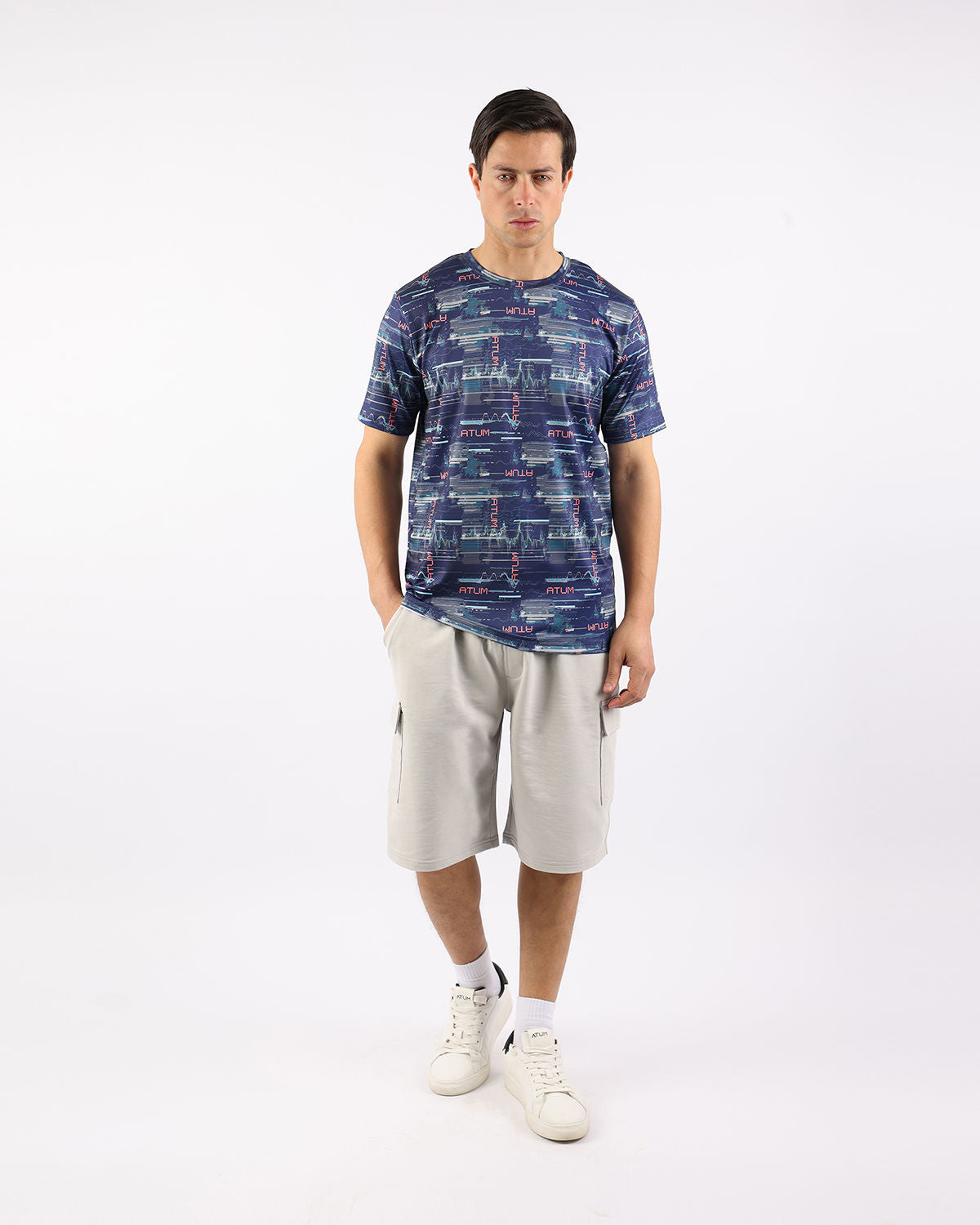 Cyberwave Men's Navy T-Shirt-Atum -5316544