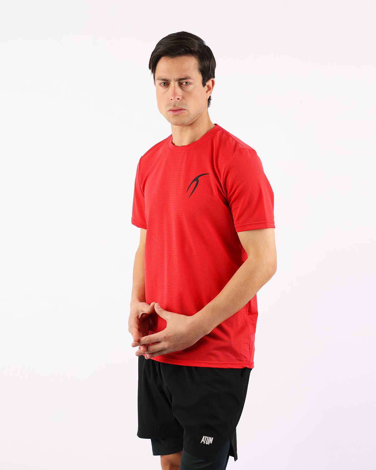 Crew Neck Short Sleeve Athletic Top-Atum -46467891