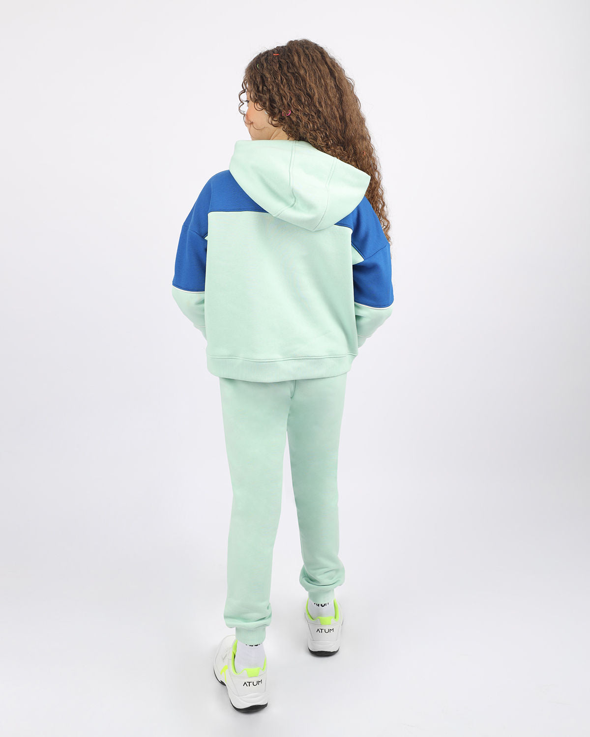 Girl's Quarter Mint Zip Hoodie-Atum -11350972