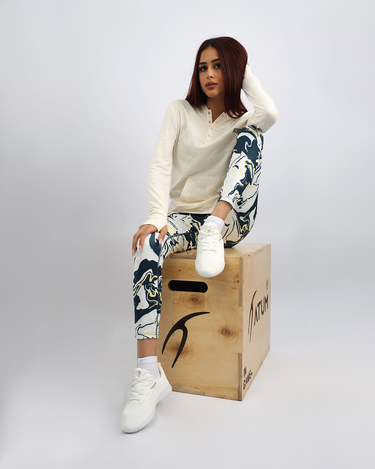 Women's Hooded White T-Shirt-Atum -74343545