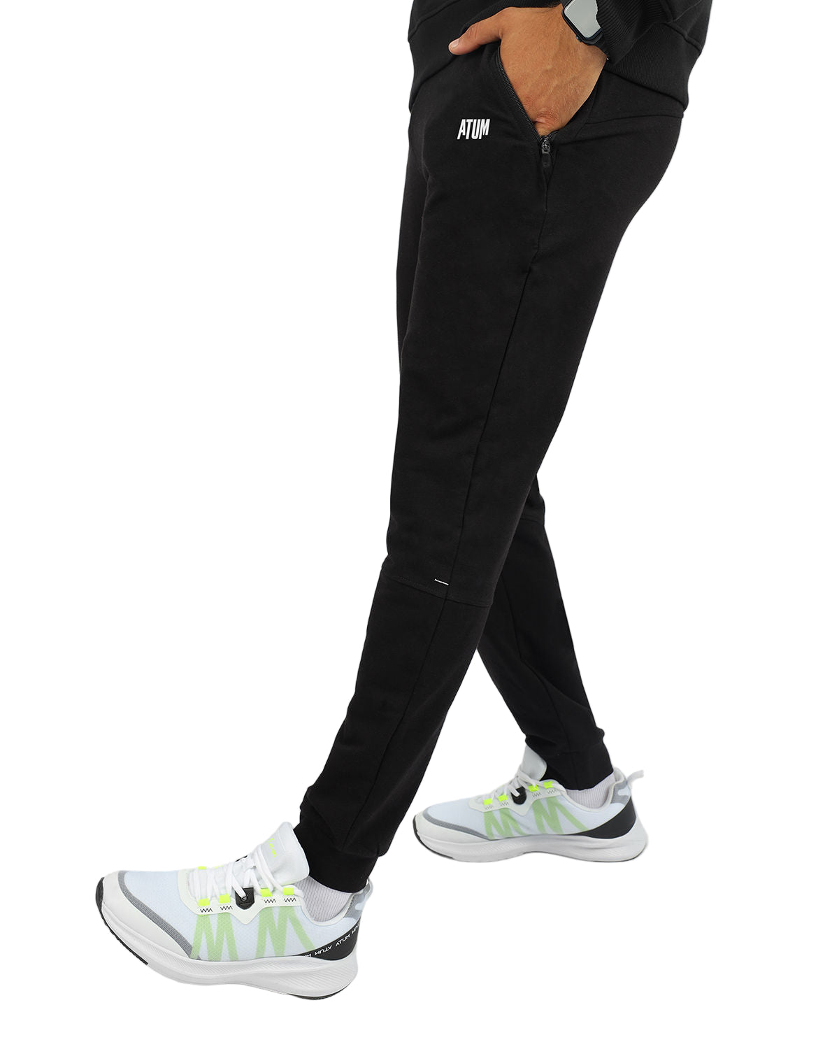 Men's Essential Black Jogger Pants-Atum -25383822