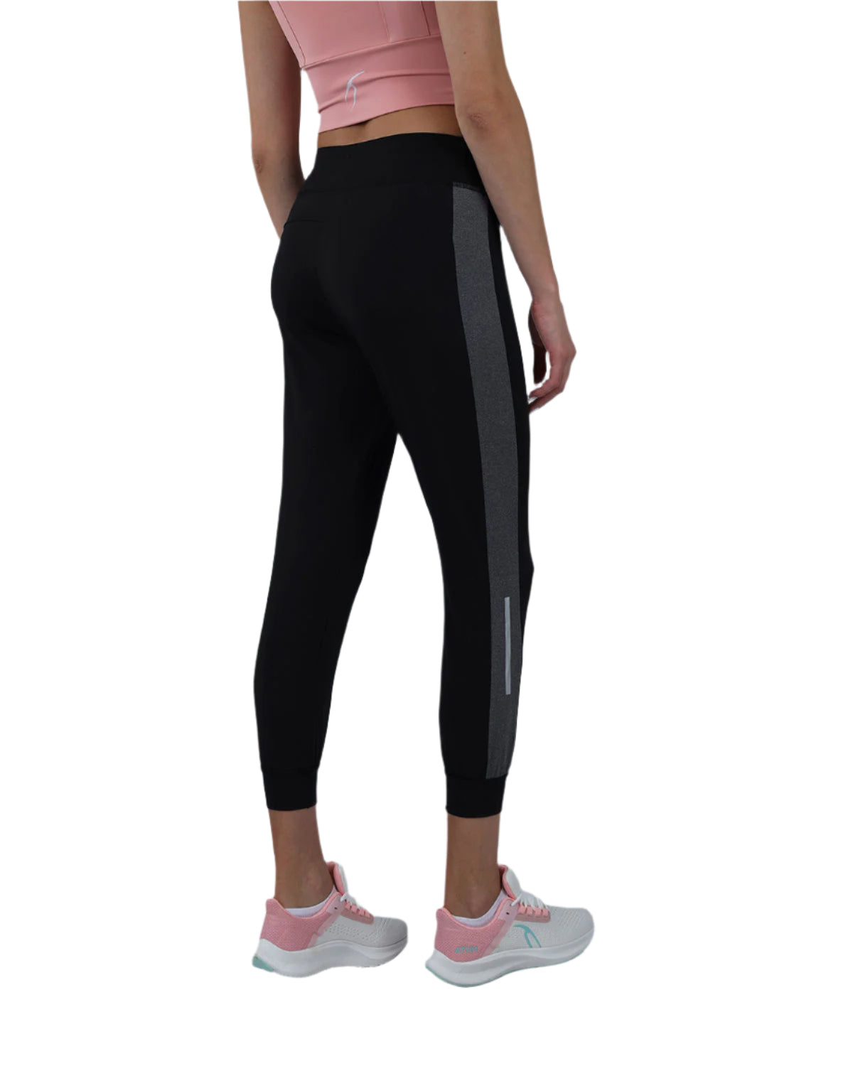 Stride Contrast Panel Black Pants-Atum -44897748