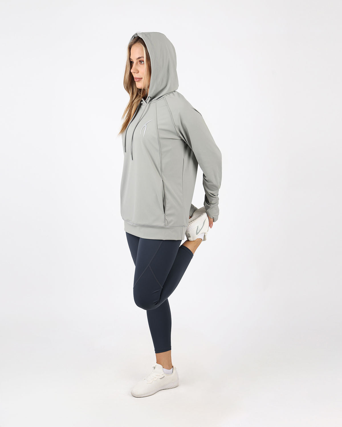 Long-Sleeve Training Gray Hoodie-Atum -50258073