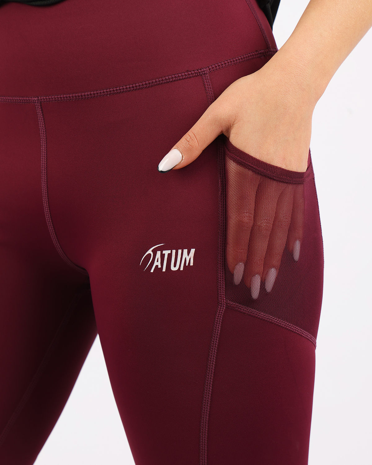 Pocket Flex Capri Bordeaux Leggings-Atum -41912243