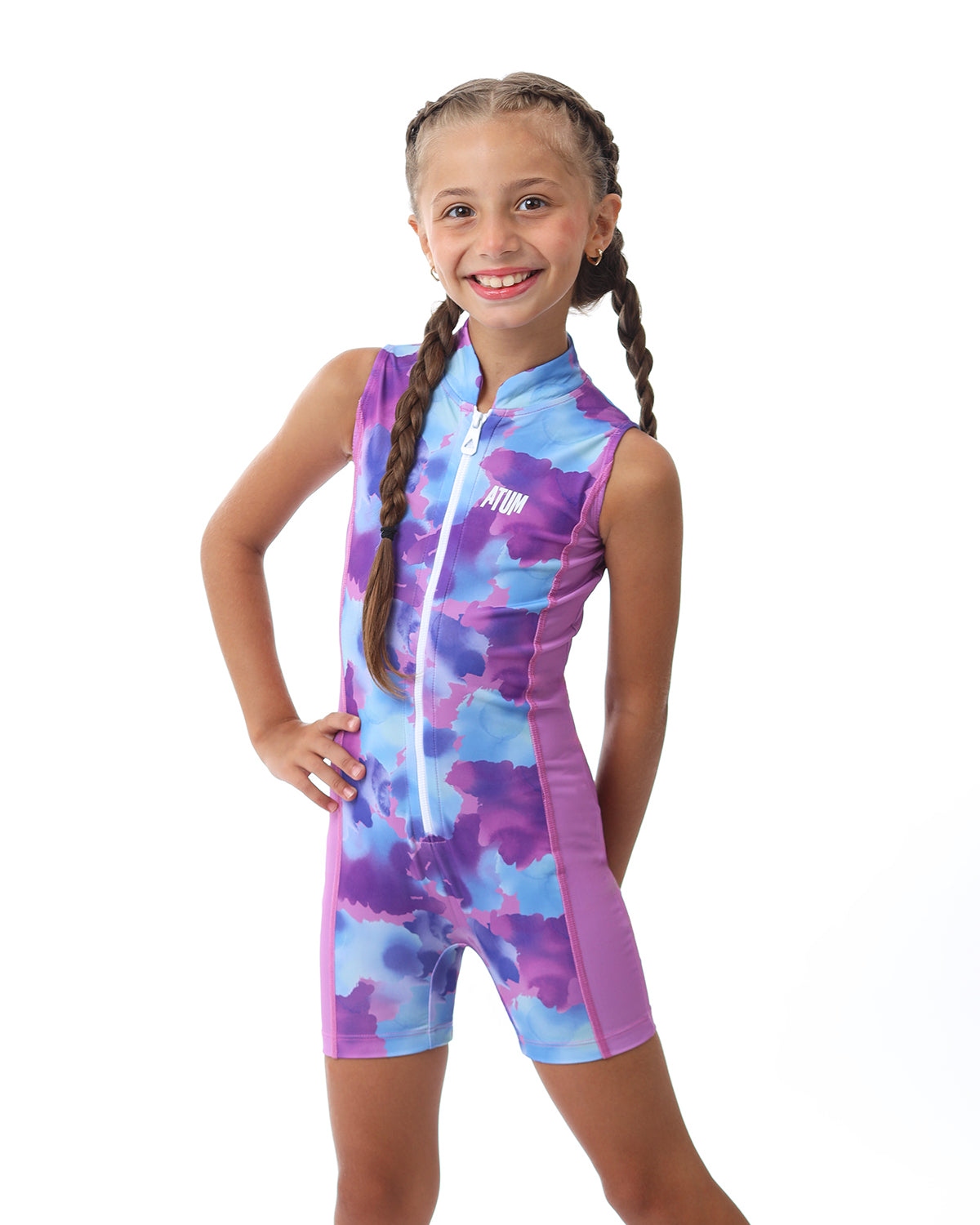 Elegant Splash Girls Lilac Jumbsuit-Atum -22146971