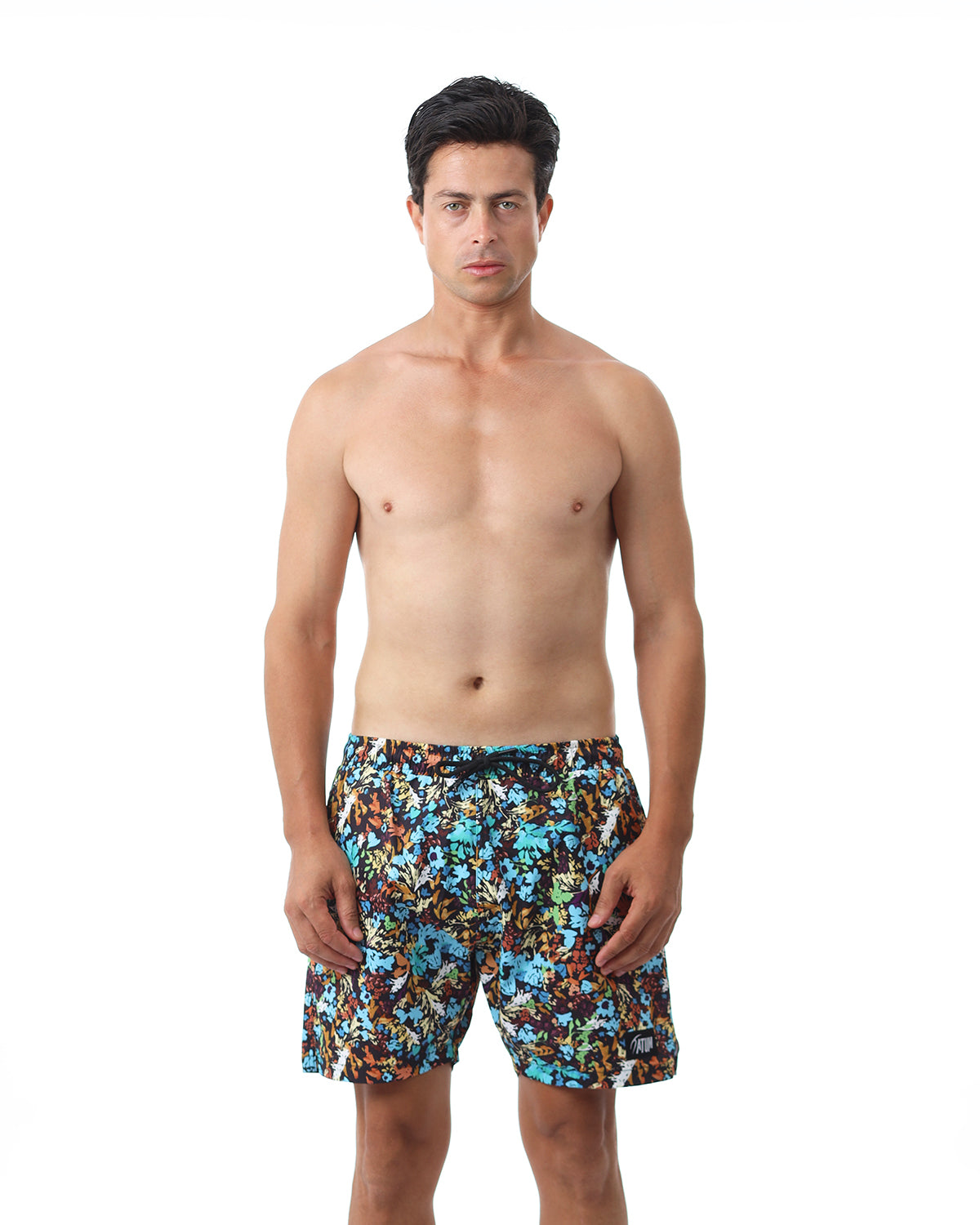 Aquatic Bloom Black Swim Short-Atum -22791288