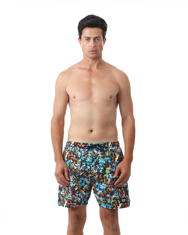 Aquatic Bloom Black Swim Short-Atum -63693391