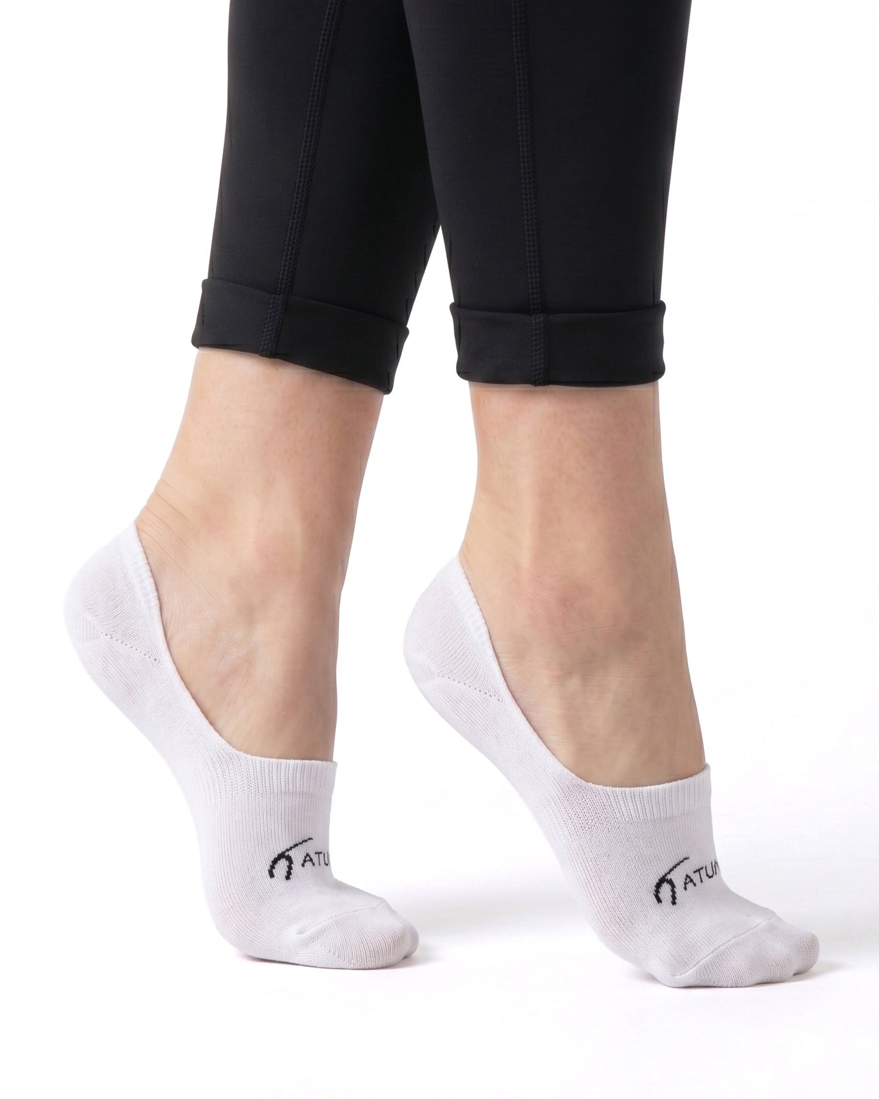Unisex No Show White Socks-Pack of 3-Atum -93792614