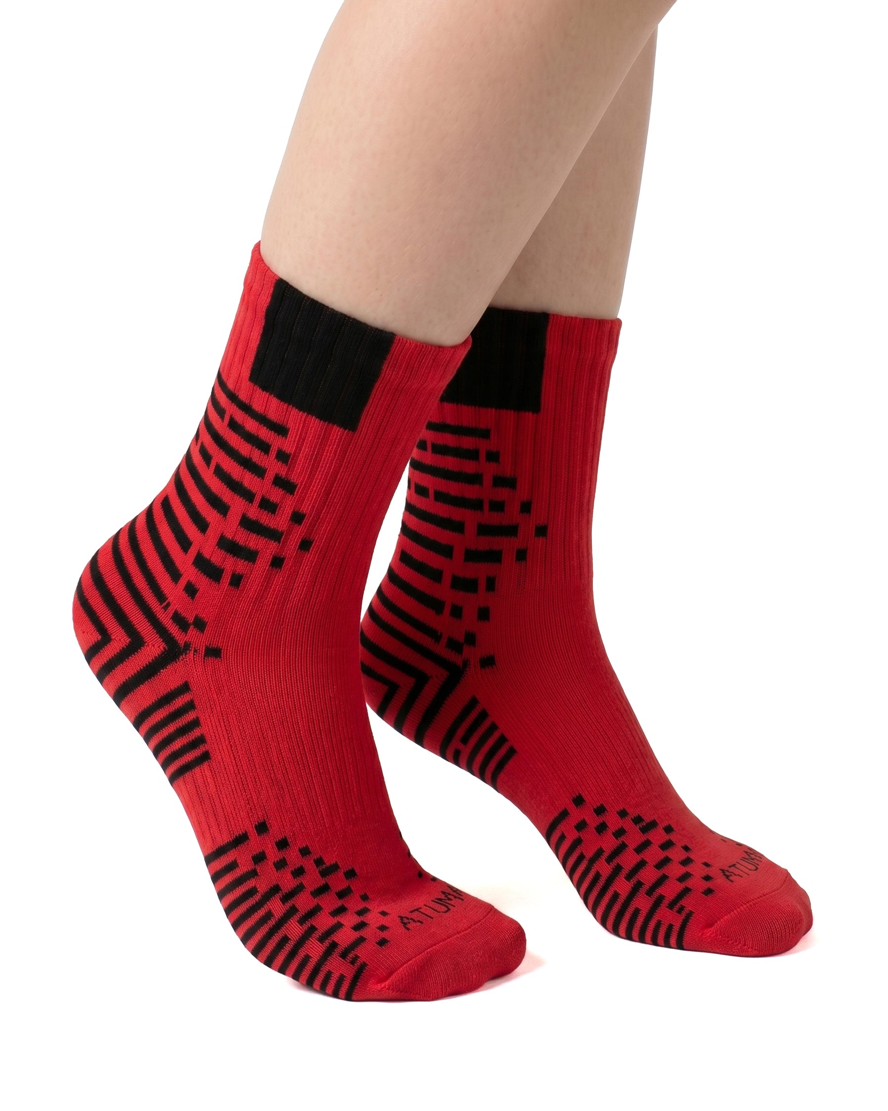 Kids Mid-Crew Red-Tex Training Socks-Atum -65244327