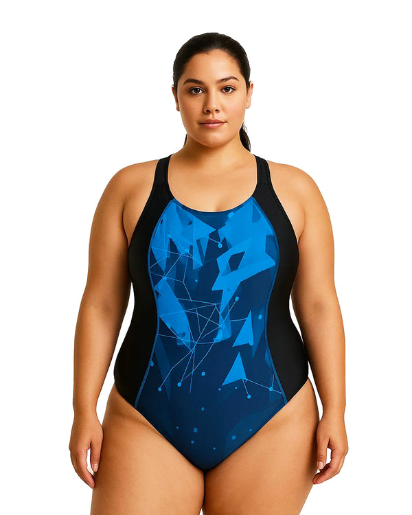 Waves Oversize Black Swimsuit-Atum -34663769