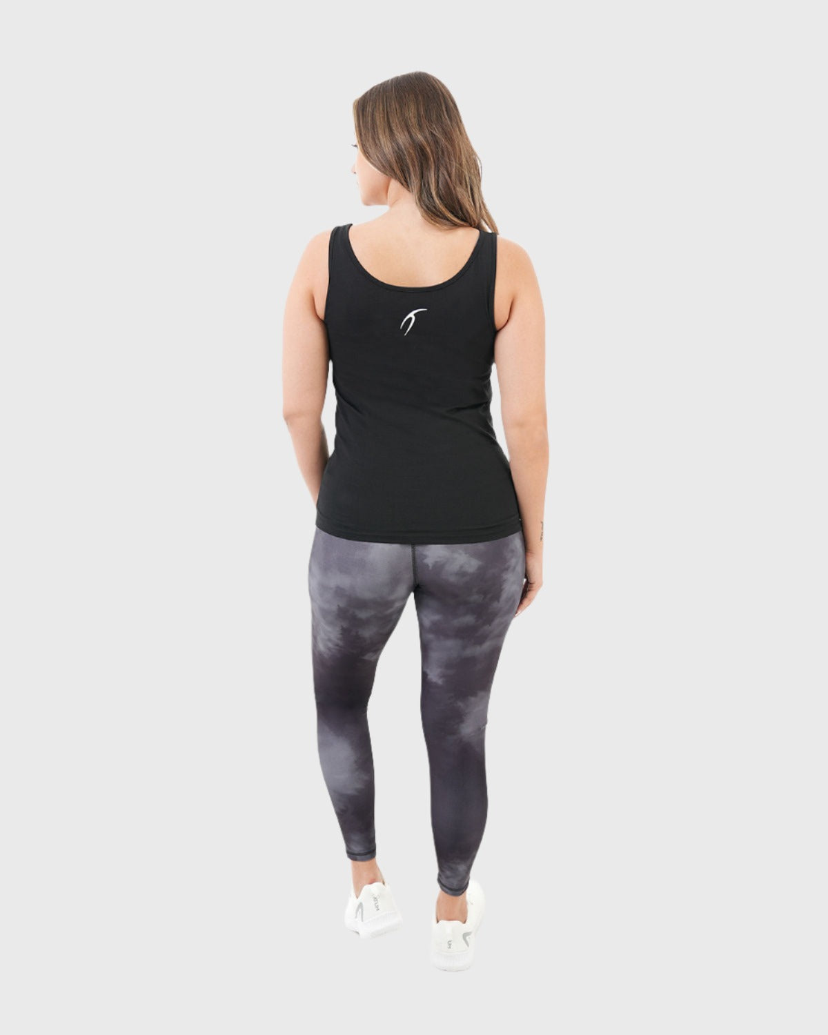 Yoga Printed Gray Leggings-Atum -33312557