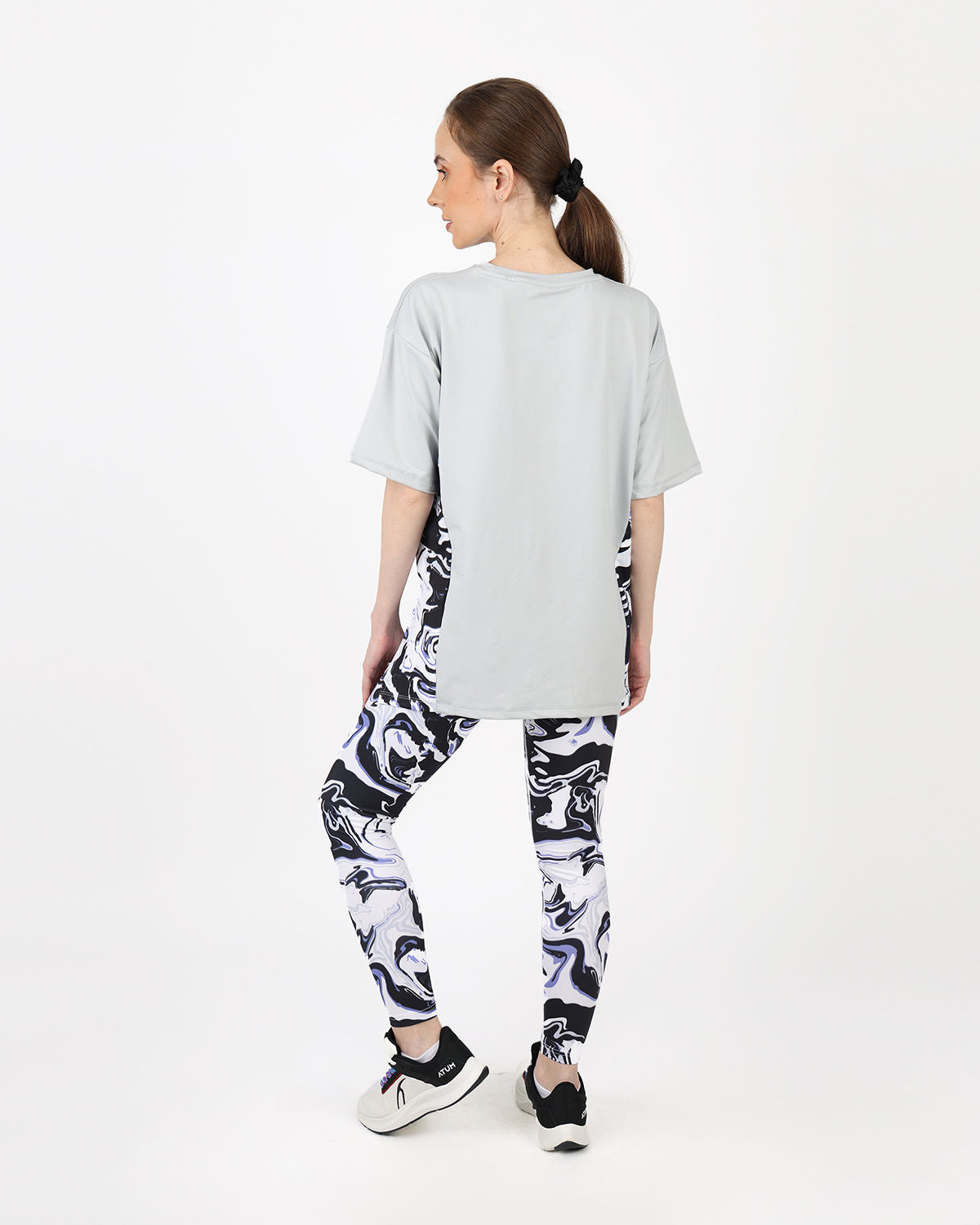 Women's Oversized Gray T-Shirt-Atum -10045301