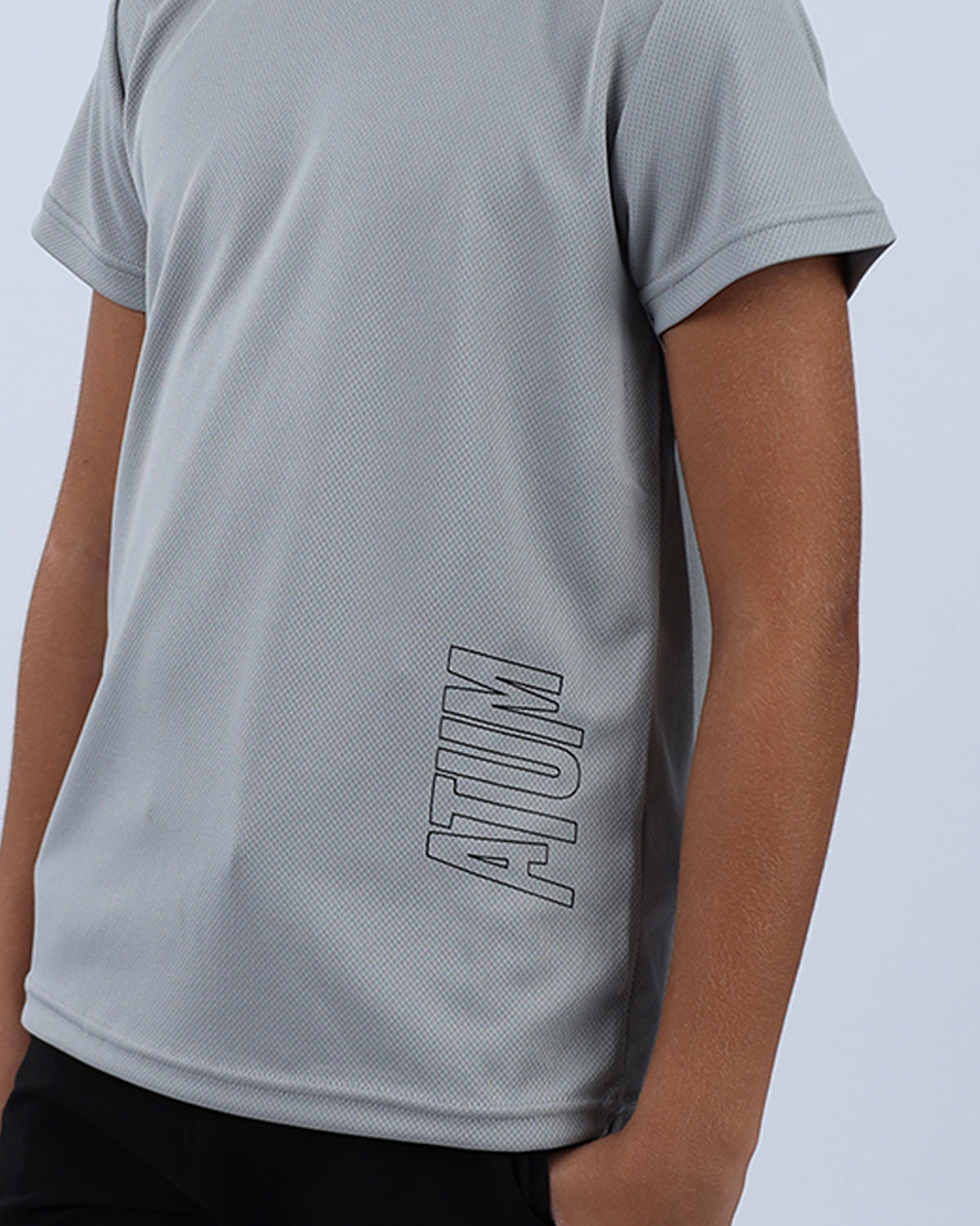 Dri-Fit Boys Basic Gray T-Shirt-Atum -39147787