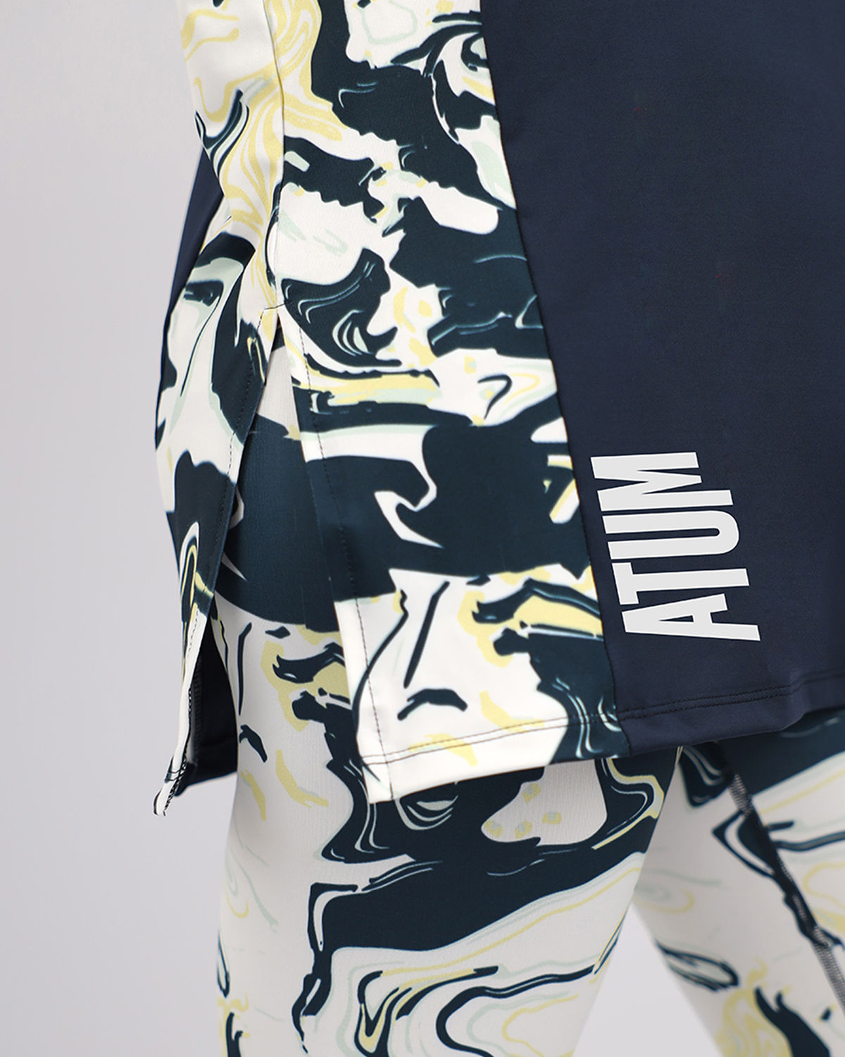 Women's Oversized Navy T-Shirt-Atum -66213152