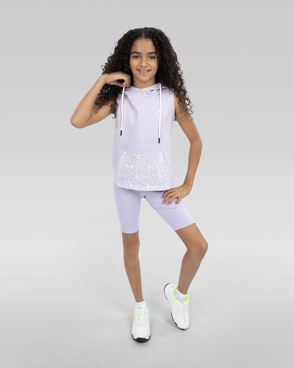 Smooth Girls Hooded Lavender T-Shirt-Atum -40408892