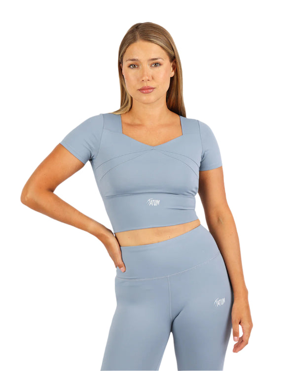 Serenity Sculpt Blue Crop Top-Atum -83592055