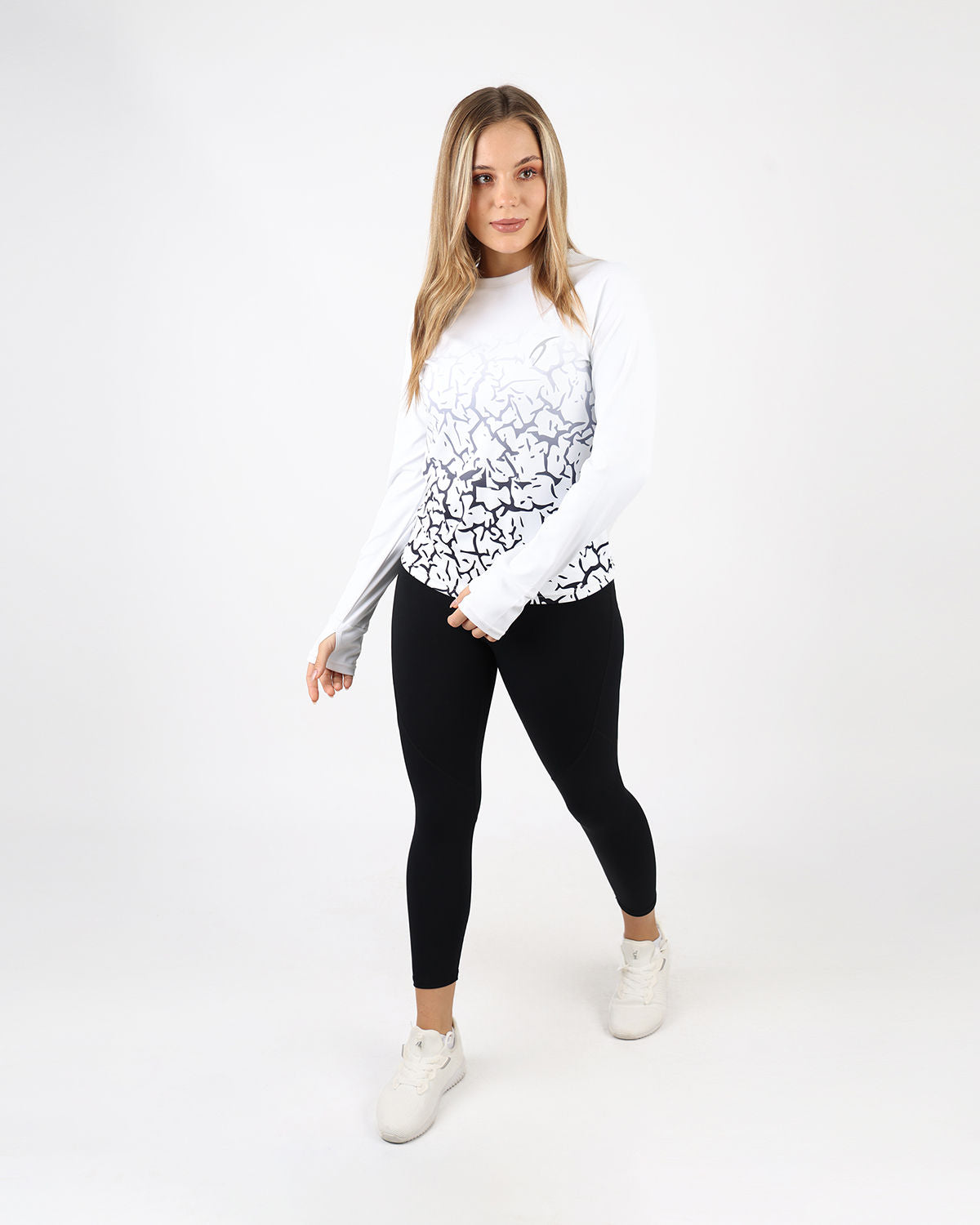 Graffiti Long-Sleeve White Shirt-Atum -49532176