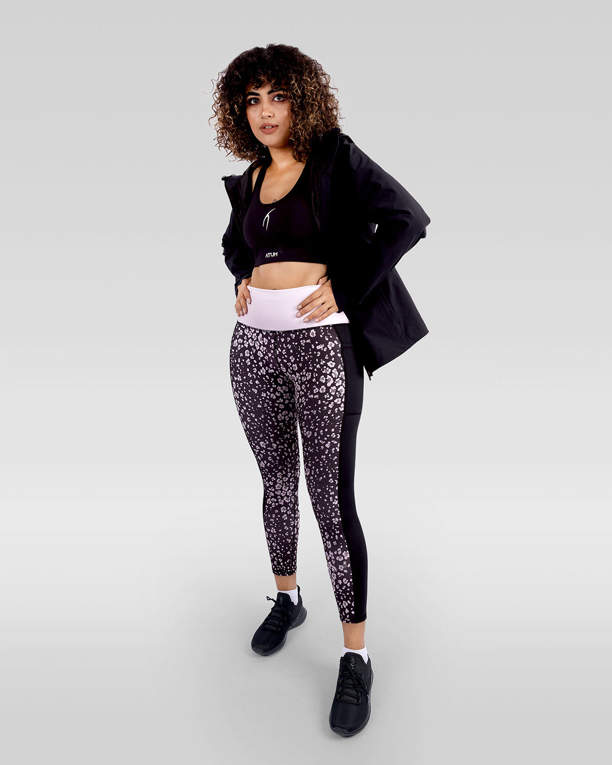 Women's Floral Rose Leggings-Atum -55805474