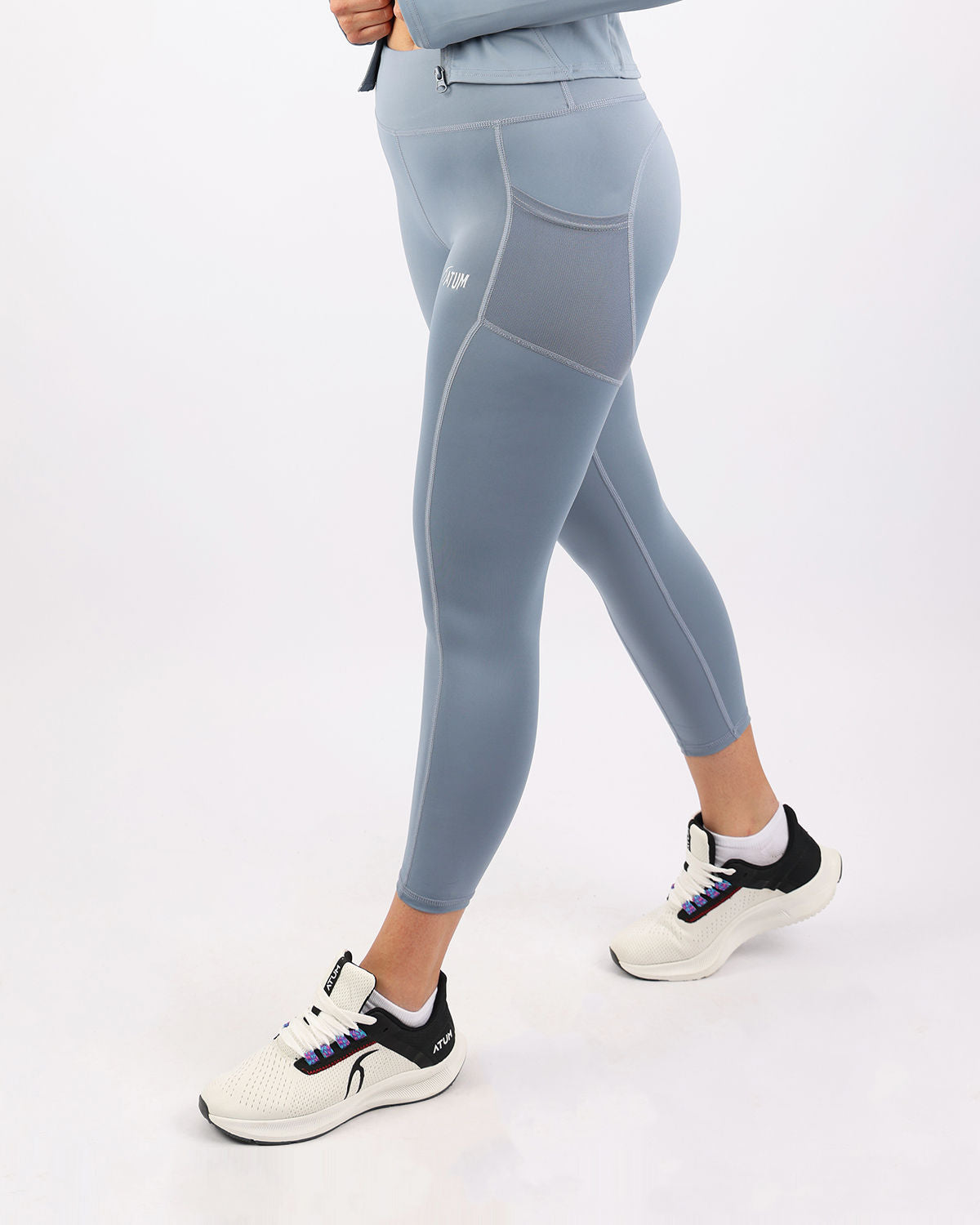 Pocket Flex Capri Blue Leggings-Atum -54433487