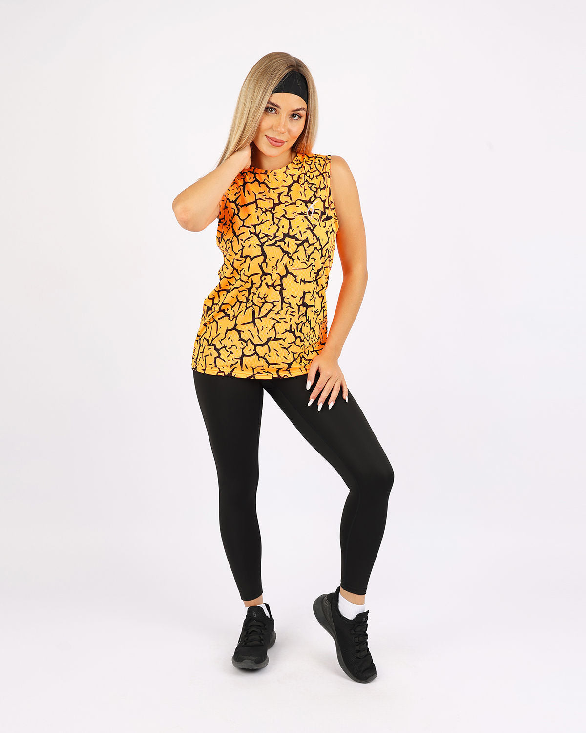 Hyper Sleeveless Orange Tank Top-Atum -97316057