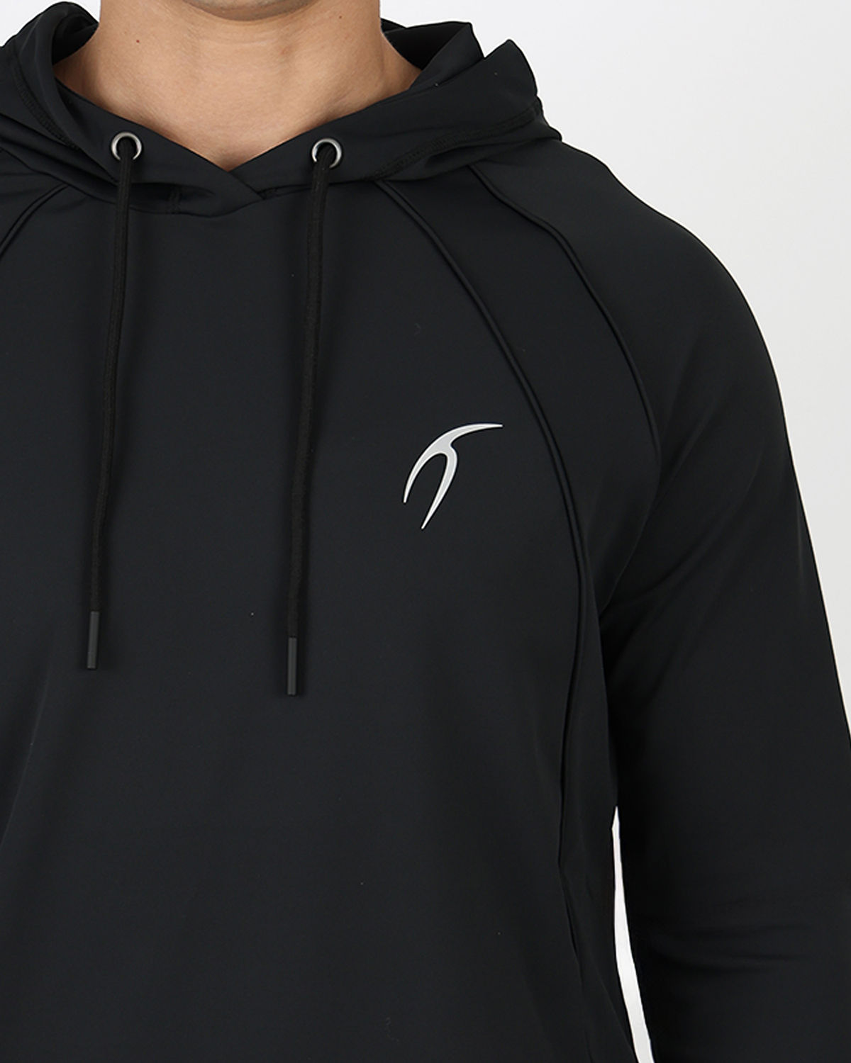 Long-Sleeve Training Black Hoodie-Atum -59905362