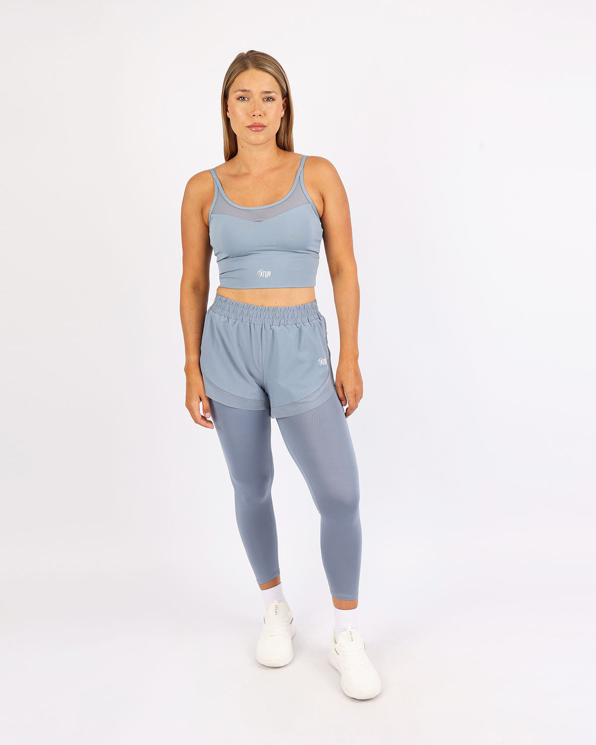 Pocket Wave Skort Light Blue Leggings-Atum -42538080