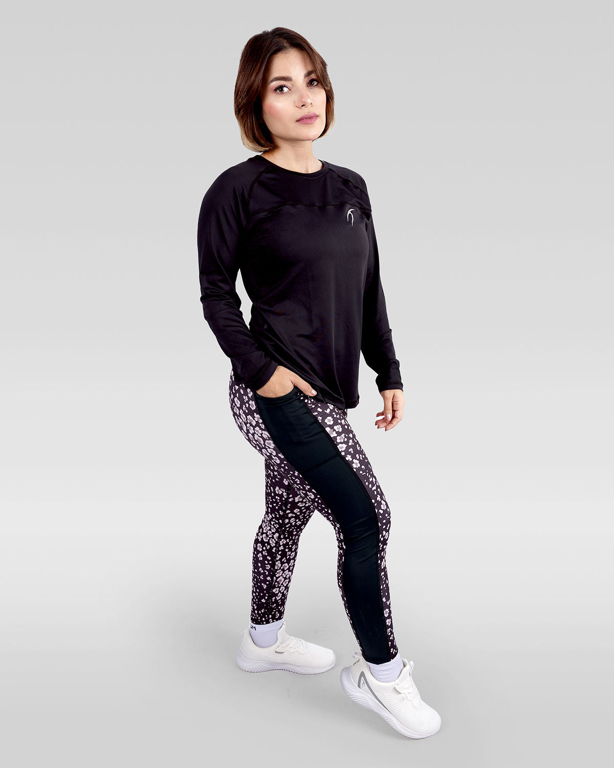 Women's Floral Rose Leggings-Atum -61254191