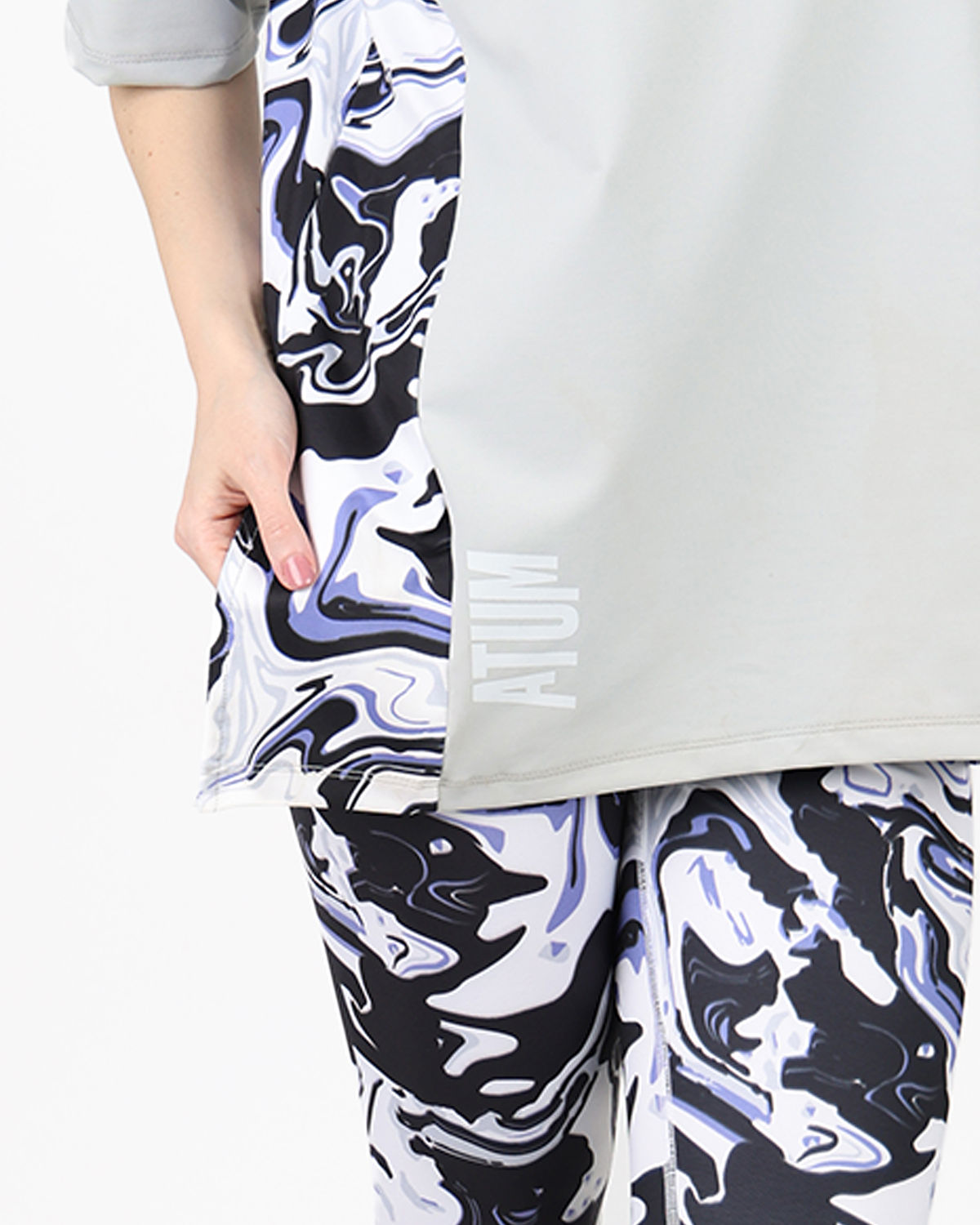 Women's Oversized Gray T-Shirt-Atum -29191230