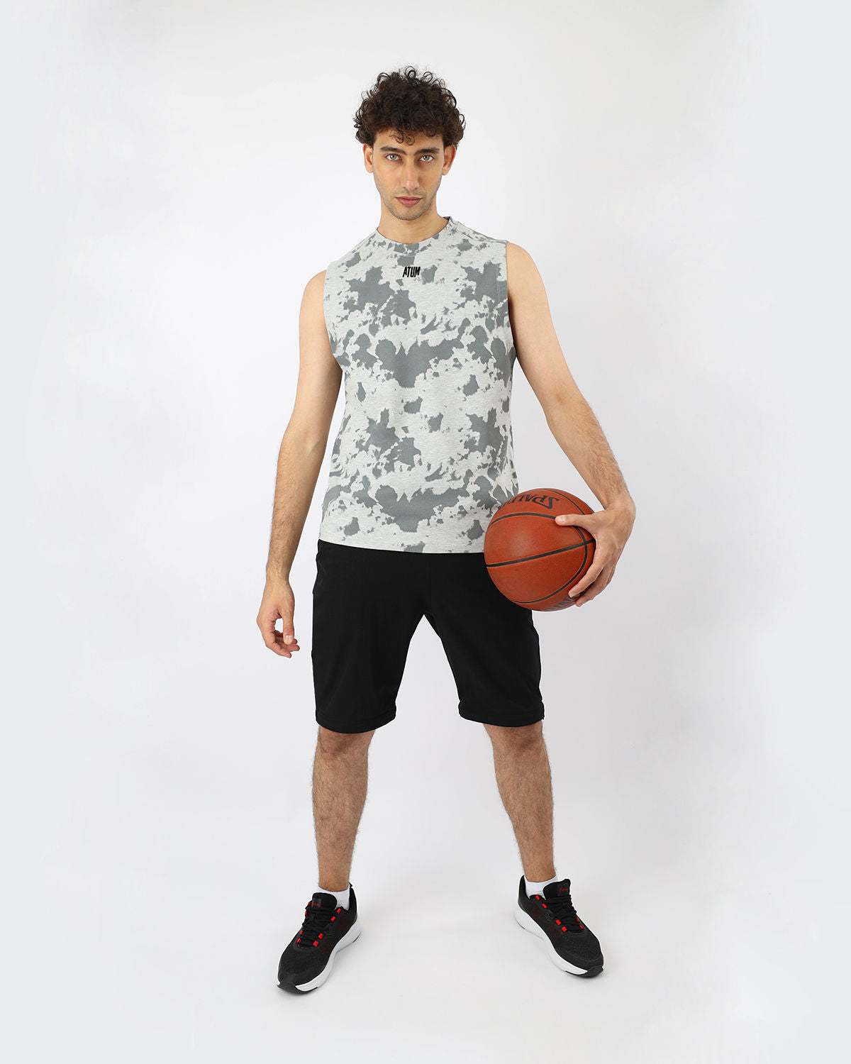 Men's Essential Gray Tank Top-Atum -31967373
