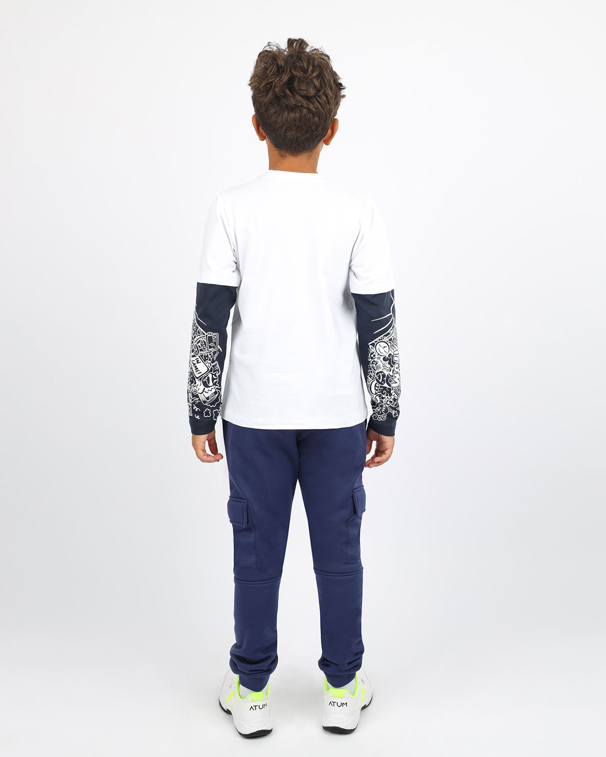 Cotton Boy's White T-Shirt-Atum -44882096