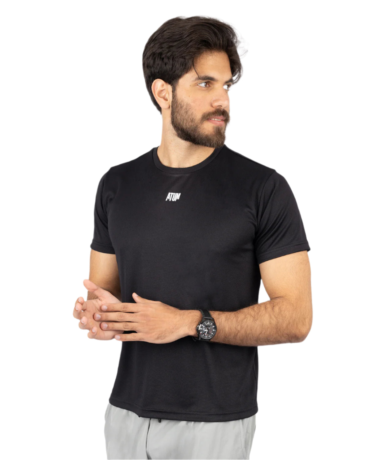 Squat Core Mesh Black T-Shirt-Atum -24949413