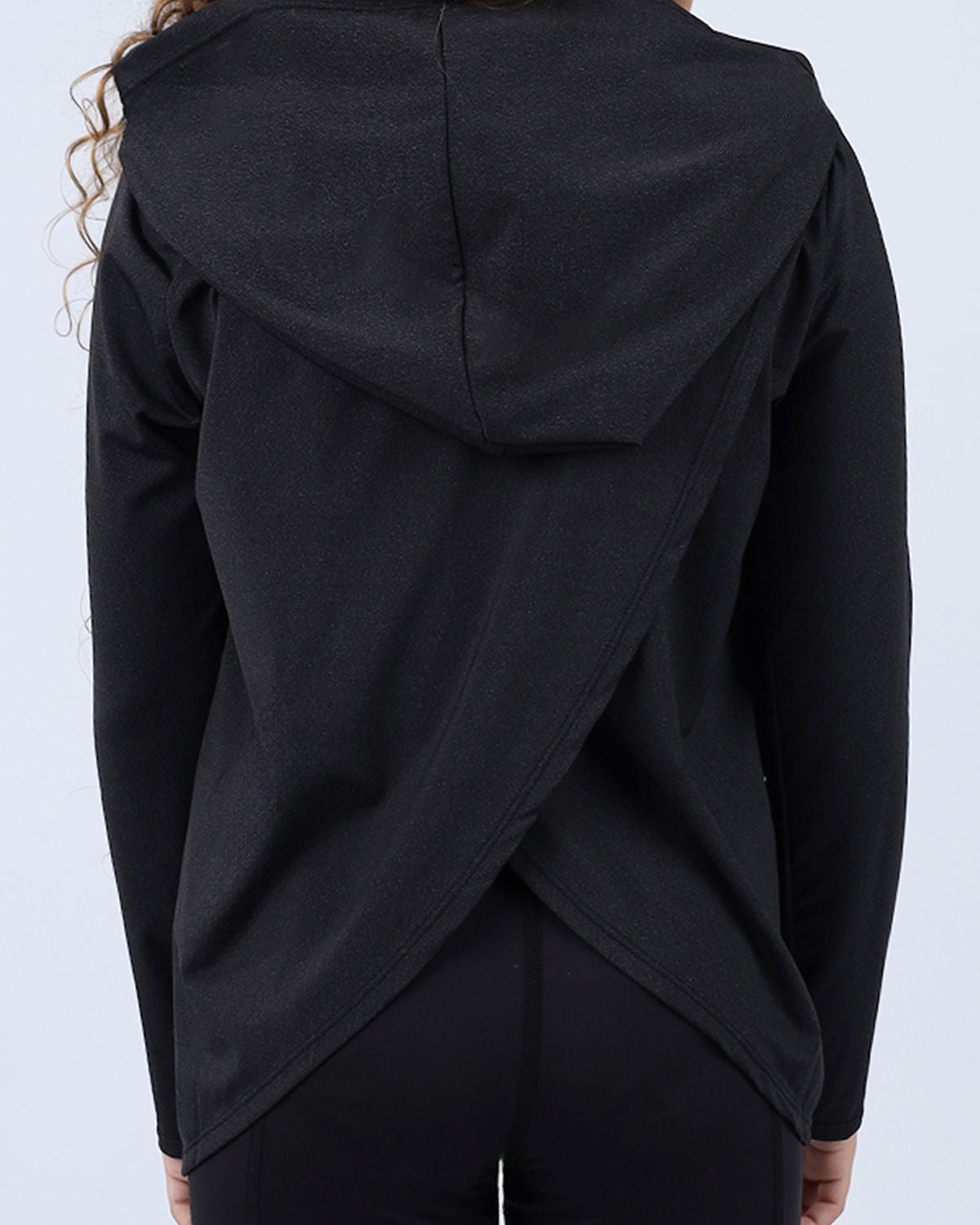 Vivid Long-Sleeve Black Hoodie-Atum -30191784