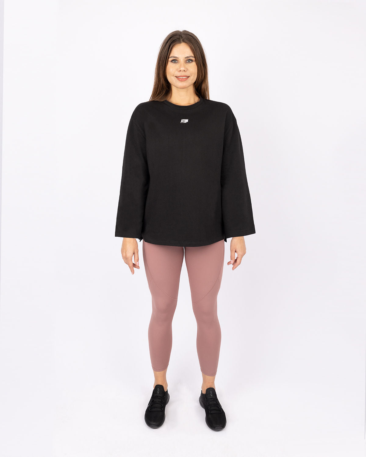 Elegance Oversize Black T-Shirt-Atum -98461371