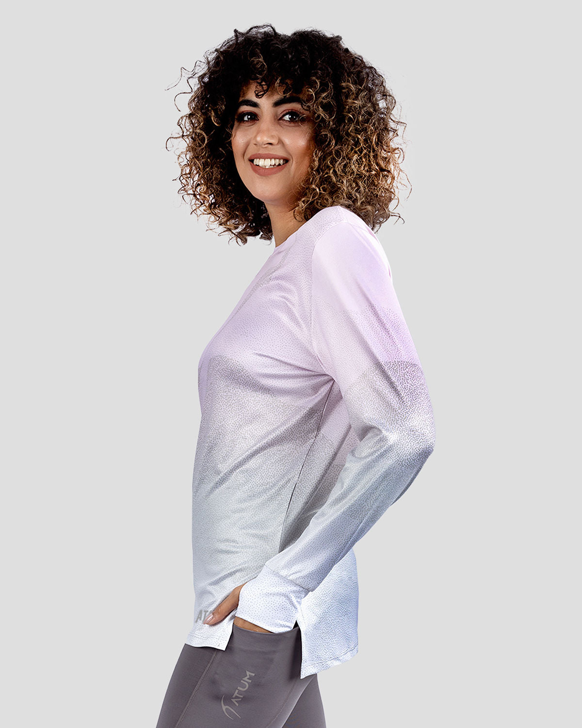 Women's Gradient Pink Top-Atum -60108697